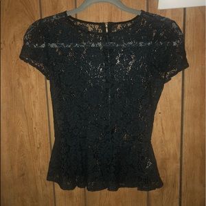 Lace Peplum Top